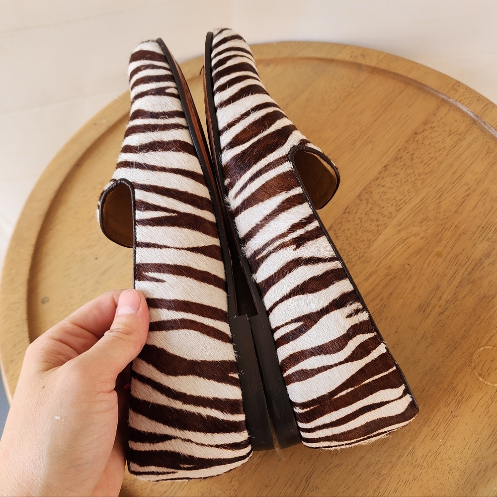 Peter Millar Zebra Print Calf Hair Loafers - Picture 10 of 12